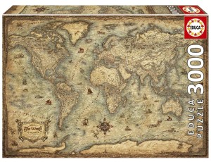 PUZZLE 3000 MAPA ŚWIATA, EDUCA