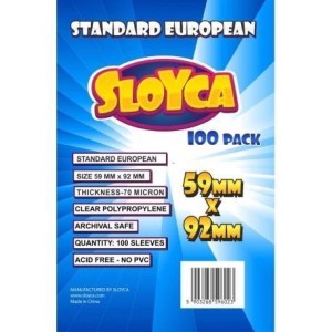 KOSZULKI STANDARD EUROPEAN 59X92MM (100SZT) SLOYCA
