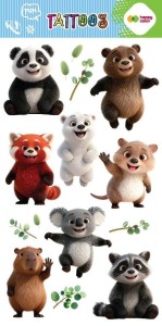 TATUAŻE ZMYWALNE LOVELY BEARS HAPPY COLOR, GDD