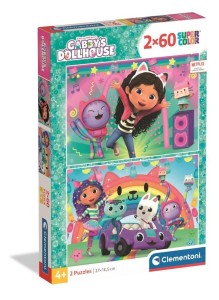 PUZZLE 2X60 SUPER KOLOR GABBY'S DOLLHOUSE
