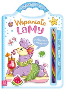 WSPANIAŁE LAMY. MALOWANKA Z NAKLEJKAMI