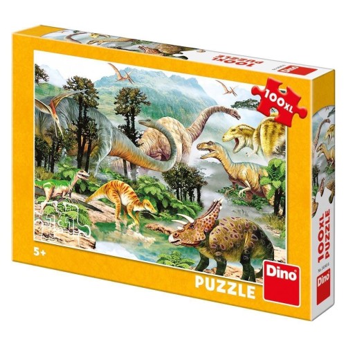 Puzzle 100 XL Dinozaury, Dino Toys