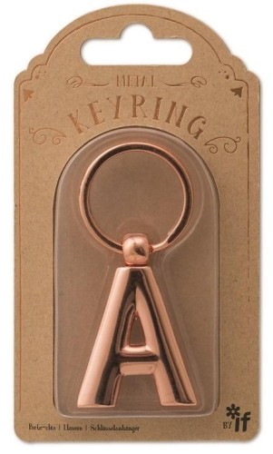 Metalowy brelok do kluczy litera A Keyring, IF