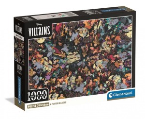 PUZZLE 1000 DISNEY VILLAINS, CLEMENTONI