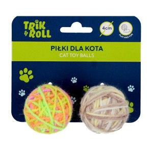 PIŁKA DLA KOTA 4CM 2SZT