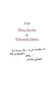 LISTY MAXA JACOBA DO EDMONDA JABESA, MAX JACOB