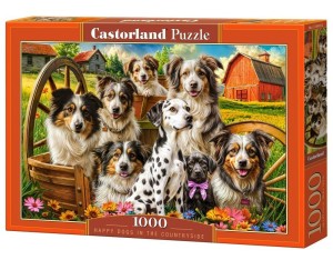 PUZZLE 1000 HAPPY DOGS IN THE COUNTRYSIDE CASTOR