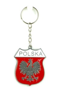 BRELOK METALOWY GODŁO POLSKI ABINO, ABINO