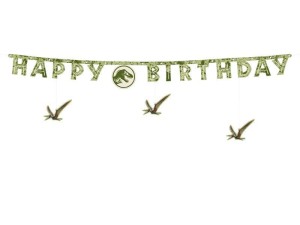 BANER HAPPY BIRTHDAY JURASSIC WORLD 45X165CM