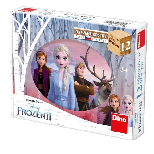 Drewniane klocki obrazkowe Kraina Lodu Frozen 12el