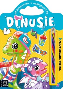MALOWANKA Z NAKLEJKAMI DINUSIE, ANNA PODGÓRSKA