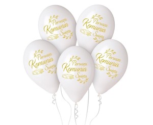 BALONY PREMIUM HEL PIERWSZA KOMUNIA 32CM 5SZT