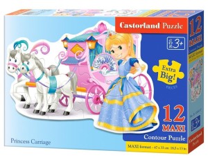 PUZZLE 12 MAXI - PRINCESS CARRIAGE CASTOR