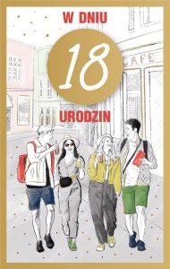KARTKA OKOLICZNOŚCIOWA URODZINY 18