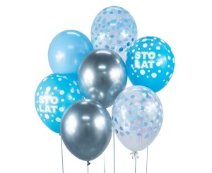 BALONY B&C SREBRNO-NIEBIESKI STO LAT 7SZT