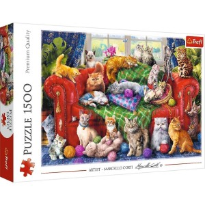 PUZZLE 1500 KOCIAKI NA SOFIE TREFL, TREFL