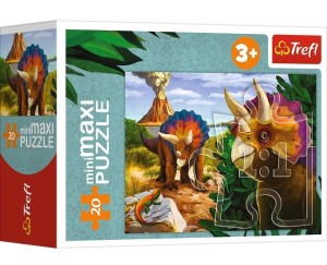 PUZZLE 20 MINIMAXI POZNAJ ŚWIAT DINOZAURÓW 4 TREFL