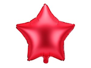 BALON FOLIOWY GWIAZDKA 48CM CZERWONY