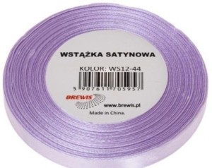 WSTĄŻKA SATYNOWA JASNY LAWENDOWY 25MM X 32M