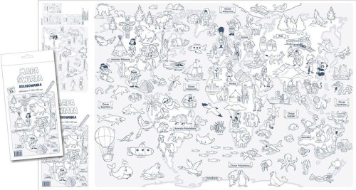 Mapa świata. Kolorowanka XL, praca zbiorowa