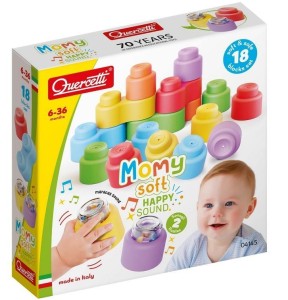 KLOCKI MOMY SOFT MIĘKKIE Z GRZECHOTKĄ 18EL