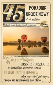 KARTKA OKOLICZNOŚCIOWA URODZINY 45 U75