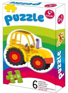 PIERWSZE PUZZLE - POJAZDY, KUKURYKU