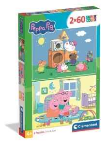 PUZZLE 2X60 PEPPA PIG, CLEMENTONI