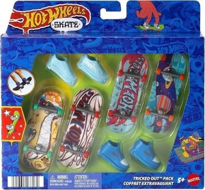 HOT WHEELS SKATE DESKOROLKA 4-PAK + BUTY, MATTEL