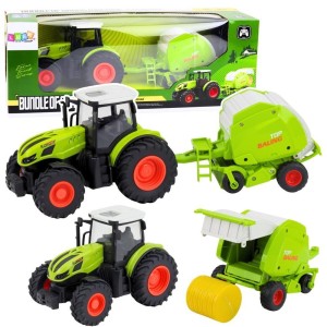 TRAKTOR ROLNICZY ZDALNIE STEROWNY Z PRASĄ 1:24