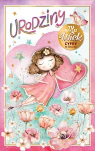 KARTKA OKOLICZNOŚCIOWA URODZINY (WYMIENNE CYFRY)