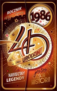 KARTKA OKOLICZNOŚCIOWA URODZINY 40