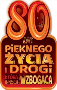 KARTKA OKOLICZNOŚCIOWA URODZINY 80