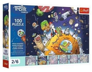 PUZZLE 100 TREFLIKI W KOSMOSIE, TREFL