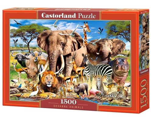 Puzzle 1500 Savanna Animals CASTOR, Castorland