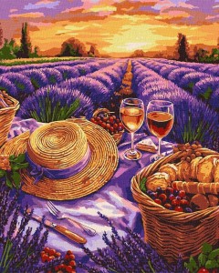 MALOWANIE PO NUMERACH - PURPUROWY HORYZONT 40X50CM