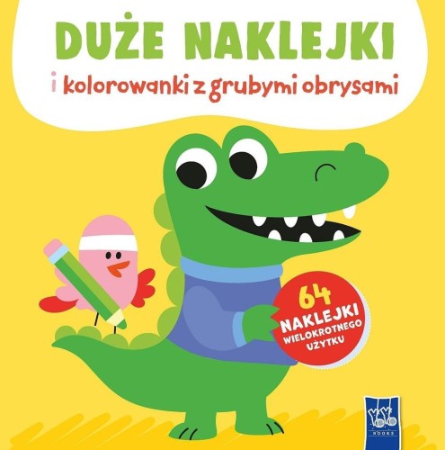 Duże naklejki i kolorowanki z grubymi obrysami
