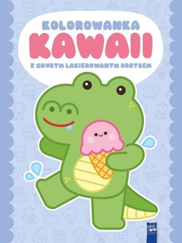 Kolorowanka Kawaii z grubym lakierowanym obrysem