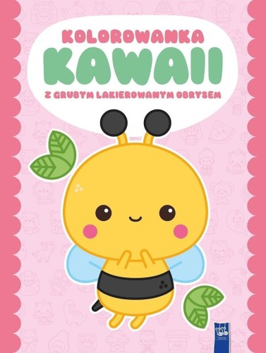 Kolorowanka Kawaii z grubym lakierowanym obrysem