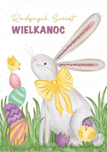Karnet B6 Wielkanoc Zajączek