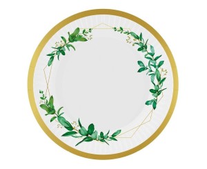 TALERZYKI PAPIEROWE LISTKI 18 CM 6SZT