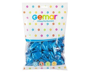 BALONY METALICZNE NIEBIESKIE 25CM 100 SZT.