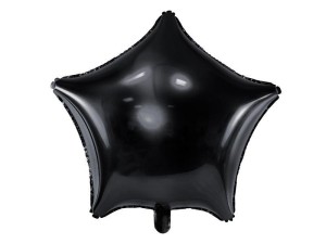 BALON FOLIOWY GWIAZDKA 48CM CZARNA