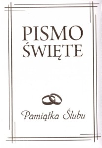 PISMO ŚWIĘTE W ETUI BIAŁE PAMIĄTKA ŚLUBU