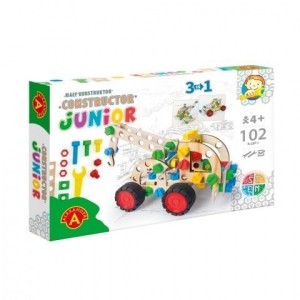 MAŁY KONSTRUKTOR JUNIOR - PULL TRUCK 3W1 ALEX