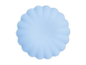 TALERZYKI PLASTIKOWE BŁĘKITNE 22 X 22CM 4SZT