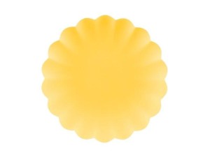 TALERZYKI PLASTIKOWE FALBANKA ŻÓŁTE 22CM 4 SZT