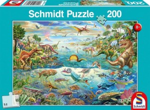 PUZZLE 200 ŚWIAT DINOZAURÓW G3, SCHMIDT