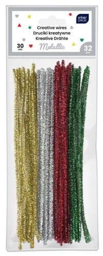 Druciki kreatywne 30cm Metallic 32szt