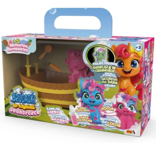 Brudaski w kąpieli Jednorożce Iskierka w łazience